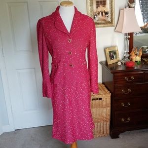 ST. JOHN COUTURE FUSCIA BOUCLE SUIT